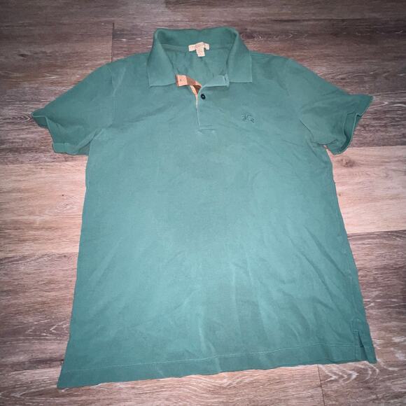 Burberry Brit Large Aqua Blue Green Classic Fit Polo - Picture 4 of 7